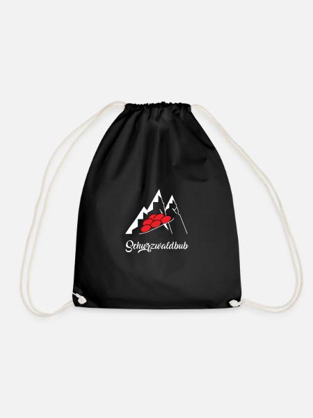 Schwarzwald bollenhut schwarzwaldbub geschenk - Turnbeutel - Schwarz