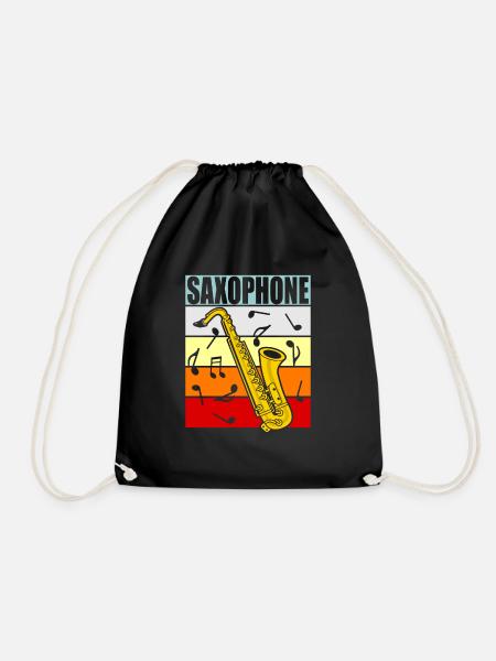 Saxophon - Turnbeutel - Schwarz