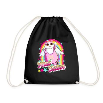 Cute Hail Satan Cat Rainbow Kitty Heavy Metal - Sac de sport léger - noir - Devant