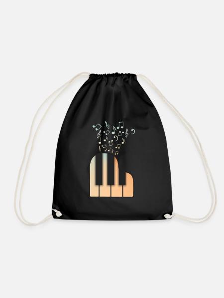 Piano Spieler - Turnbeutel - Schwarz