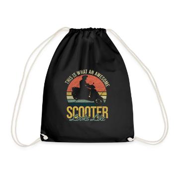 Scooter - Drawstring Bag - black - Front