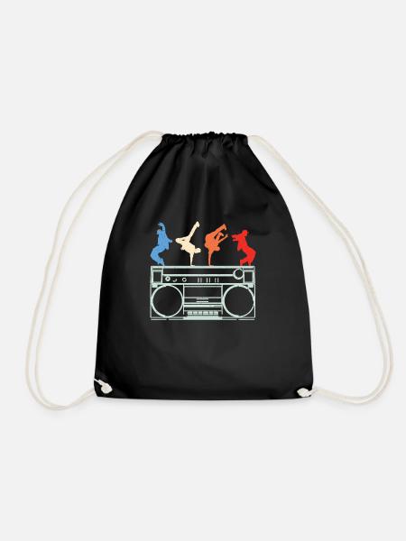 Boombox-Breakdance-Bboy-Hip-Hop-Tanz - Turnbeutel - Schwarz