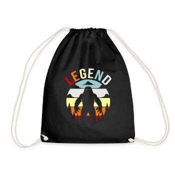 Bigfoot - Drawstring Bag - black - Front