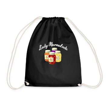 Marmelade Einkochen Lady Marmalade Einwecken - Turnbeutel - Schwarz - Vorne
