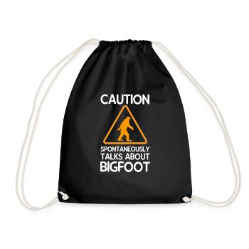 Bigfoot - Drawstring Bag - black - Front