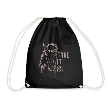 Cheval islandais - Sac de sport léger - noir - Devant