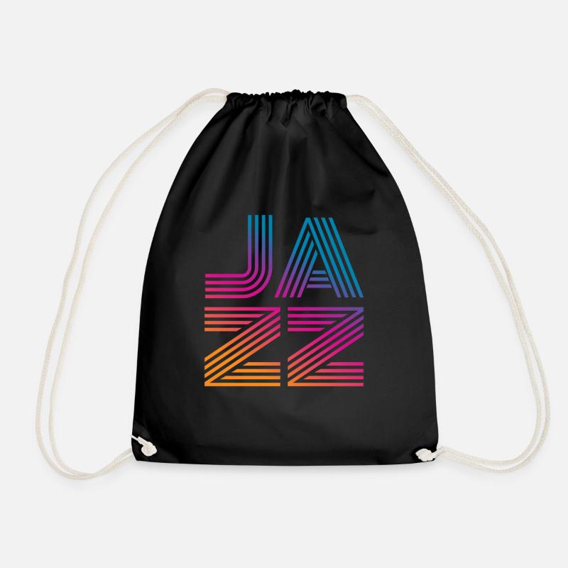 Jazz music - Drawstring Bag - black