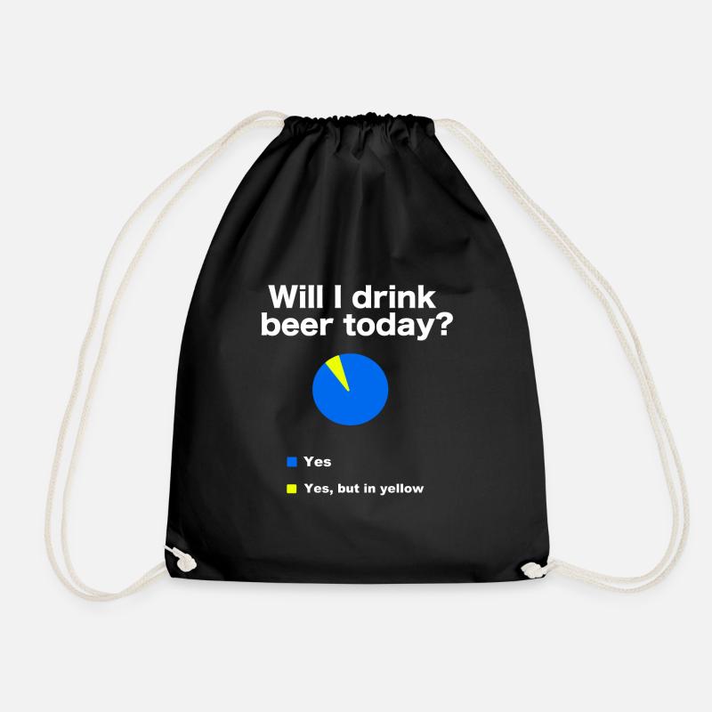 funny beer saying diagrams - Drawstring Bag - black