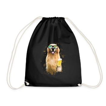 Cheers - Golden Retriever Chien Cadeaux - Sac de sport léger - noir - Devant