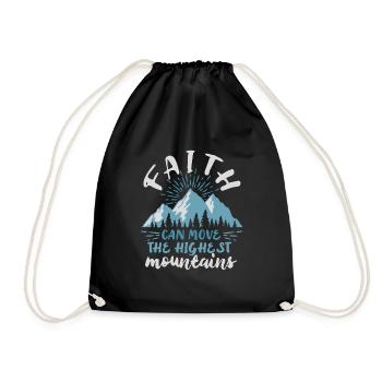 Faith can move mountains, Matthew 17:20 Bible - Sac de sport léger - noir - Devant