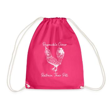 BDSM Ehemann Hahn Käfig Männliche Keuschheit - Turnbeutel - Fuchsia - Vorne
