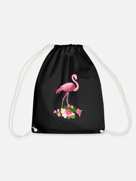 Flamingo - Turnbeutel - Schwarz