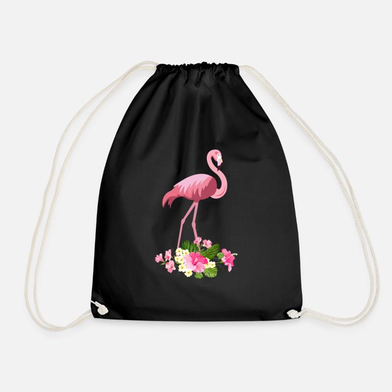 Flamingo - Turnbeutel - Schwarz