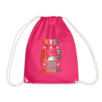 Level 30 Unlocked - Turnbeutel - Fuchsia - Vorne