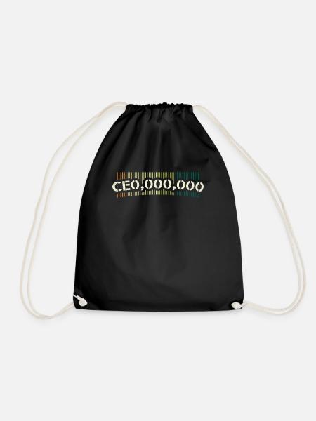 Owner CEO motif - Drawstring Bag - black