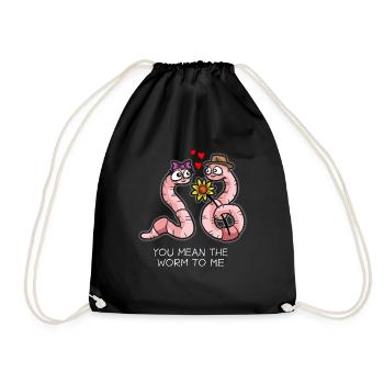 VOUS SIGNIFIEZ LE VER POUR MOI Dire drôle de ver de terre - Sac de sport léger - noir - Devant