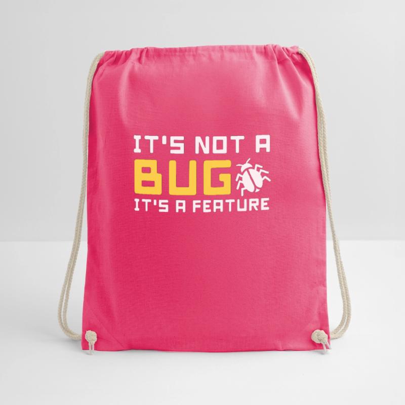 bug feature computer science code programmer program Drawstring Bag