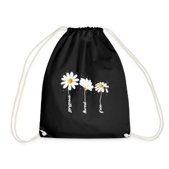 Daisy Marguerite Liberté Amour Beauté - Sac de sport léger - noir - Devant