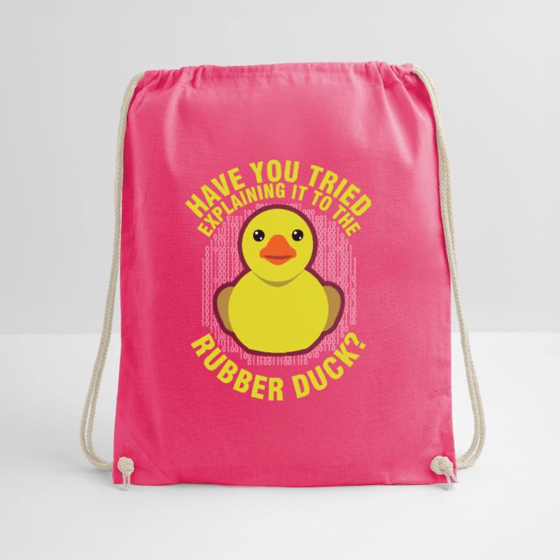 Funny Programming Rubber Duck for Debug Debugger Drawstring Bag