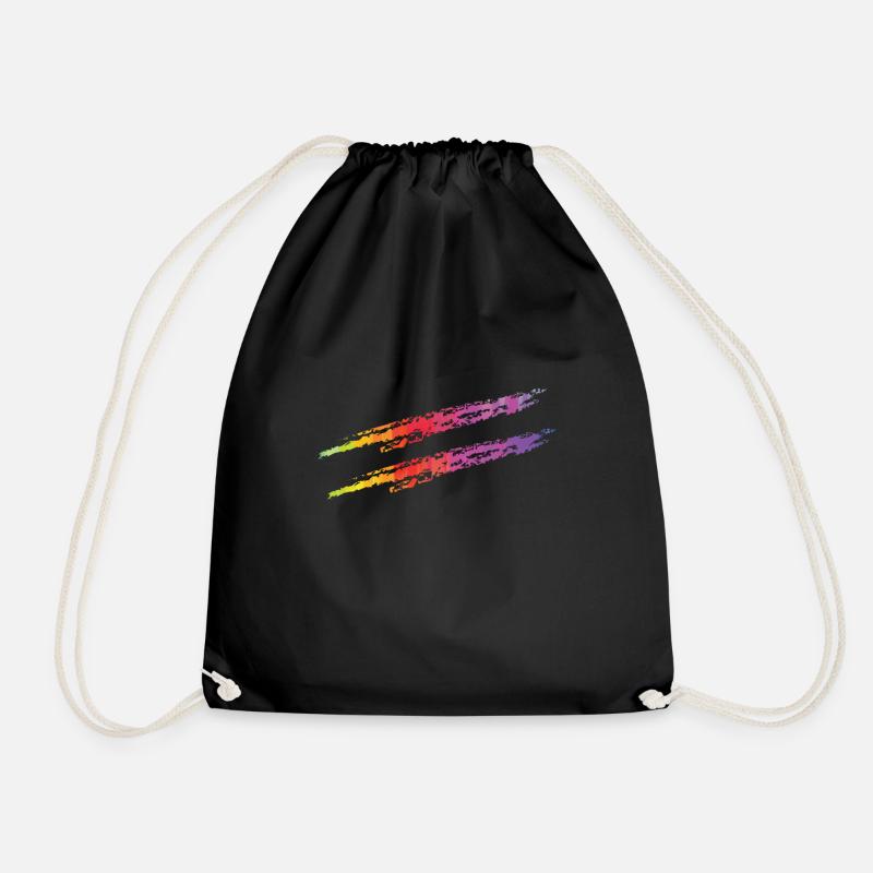 Equality Rainbow LGBT Lesbian Gay Pride - Drawstring Bag - black