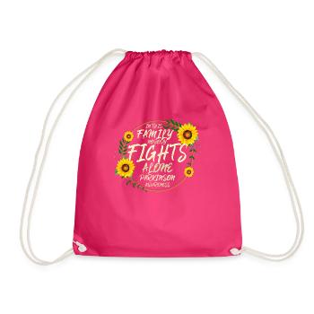 Niemand kämpft alleine. Parkinson-Bewusstsein - Turnbeutel - Fuchsia - Vorne