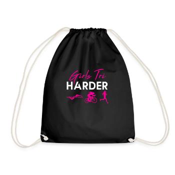 Grils Tri Harder Triathlon - Turnbeutel - Schwarz - Vorne