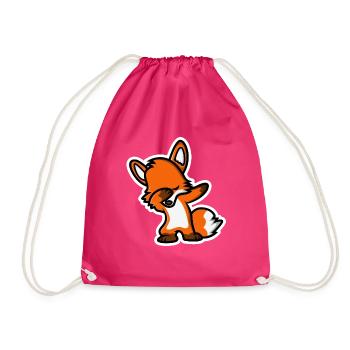 Dab Fuchs - Drawstring Bag - fuchsia - Front