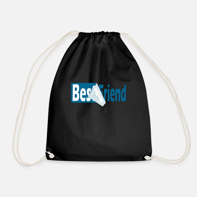 Best friend - Drawstring Bag - black