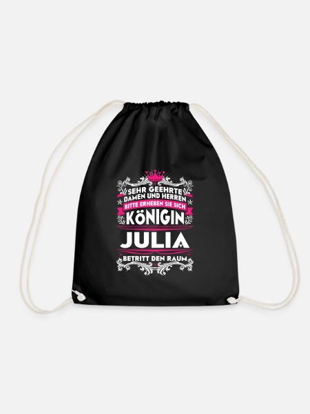Julia Geburtstag - Turnbeutel - Schwarz