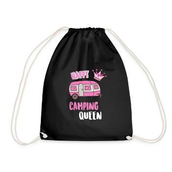 Happy Camping Queen - Sac de sport léger - noir - Devant