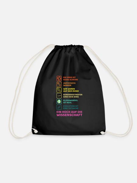 Ein Hoch auf die Wissenschaft Design Geschenkidee - Turnbeutel - Schwarz