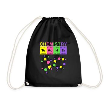 Tableau périodique des sciences des professeurs de chimie - Sac de sport léger - noir - Devant