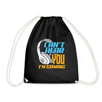 Je ne peux pas t'entendre, je suis un cadeau de jeu pour les joueurs - Sac de sport léger - noir - Devant