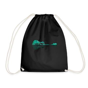 Guitare lac ombre paysage musique amour guitare - Sac de sport léger - noir - Devant