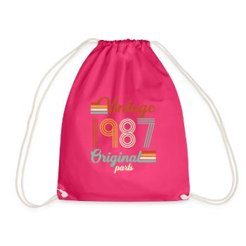 Vintage 1987 Original - Turnbeutel - Fuchsia - Vorne