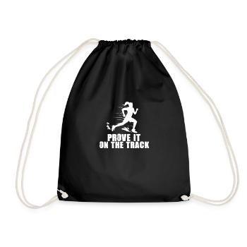 Athletics - Prove it on the track - Drawstring Bag - black - Front