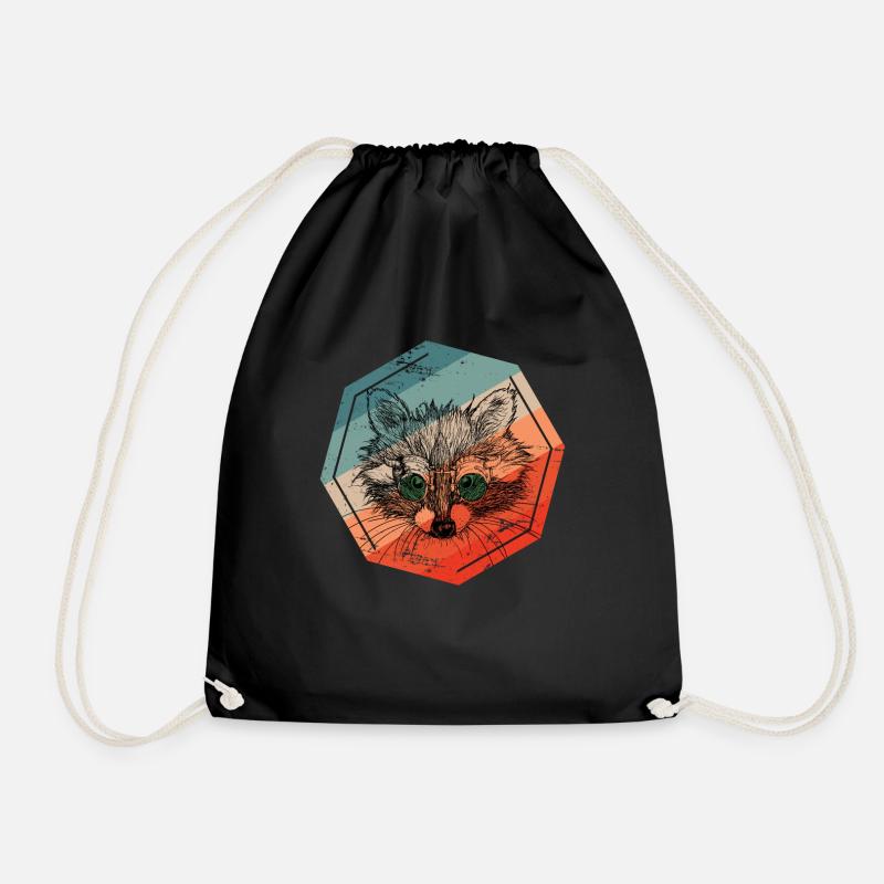 Ours raton laveur - Sac de sport léger - noir