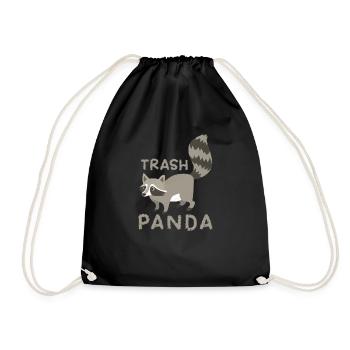 racoon - Drawstring Bag - black - Front
