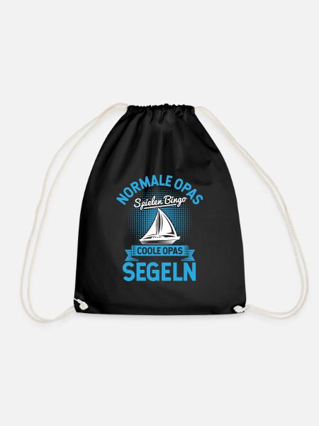 Opa Bingo Rentner Enkel Segelboot Lustiges Segler - Turnbeutel - Schwarz