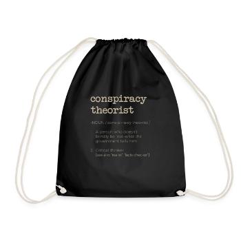 Conspiracy Theorist Definition - Drawstring Bag - black - Front