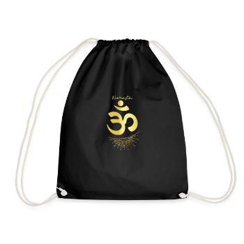 Yoga Mantra Namaste. Symbole OM de méditation éléphant - Sac de sport léger - noir - Devant