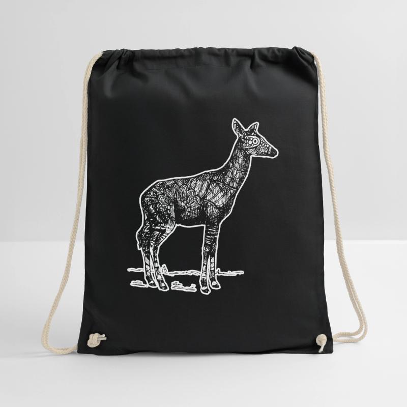 Okapi Okapi Floral Pattern Drawstring Bag