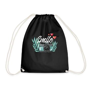 Fun Vintage Camera Photographer Gift Design Idea - Drawstring Bag - black - Front