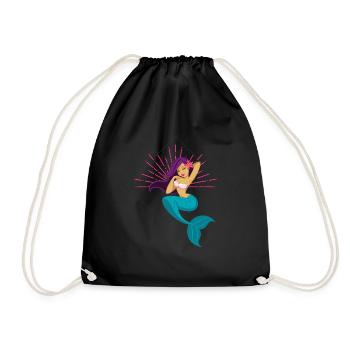 Conception de sirène - Sac de sport léger - noir - Devant