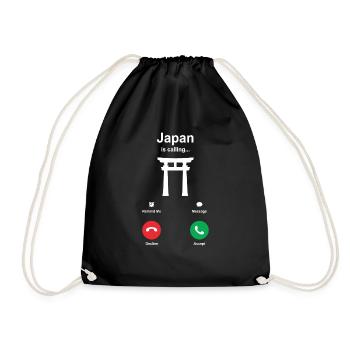 Japan - Turnbeutel - Schwarz - Vorne