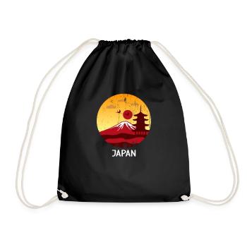 Japan - Turnbeutel - Schwarz - Vorne