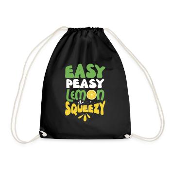 Conception de cadeau drôle de petit pois facile à presser au citron - Sac de sport léger - noir - Devant
