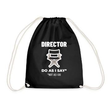 Director Director Film Video Director Gift - Drawstring Bag - black - Front