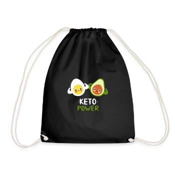 Keto Power - Turnbeutel - Schwarz - Vorne