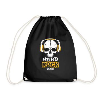 Skull skull skull skeleton gift - Drawstring Bag - black - Front